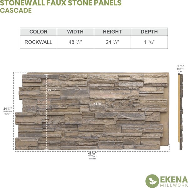Cascade Stacked Stone, StoneWall Faux Stone Siding Panel